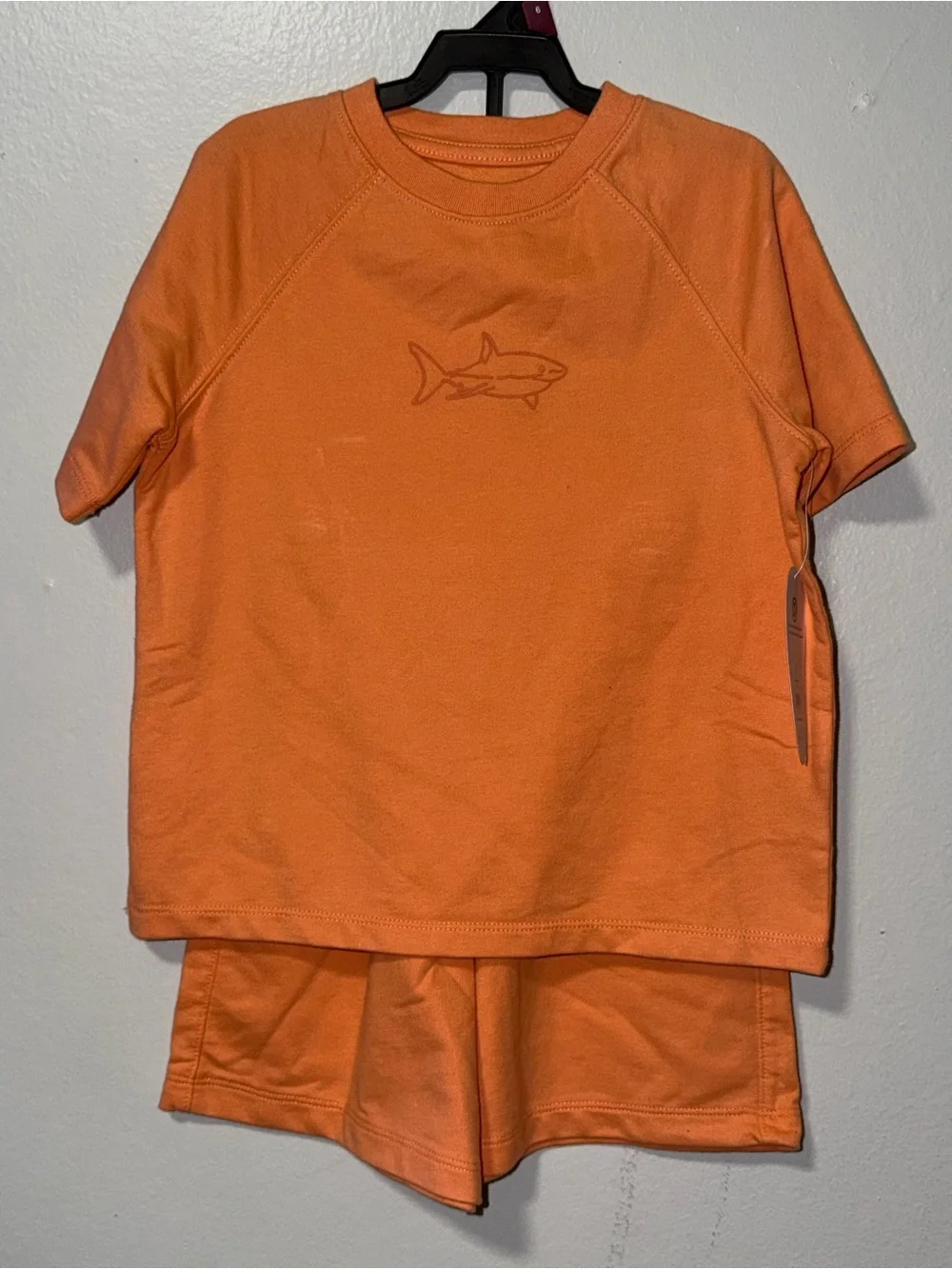 wonder nation Orange Kids Matching Tee & Shorts Set